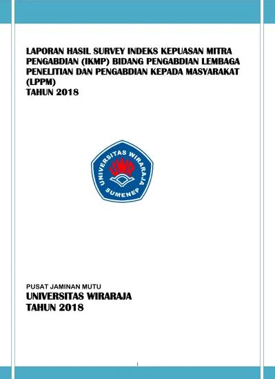 Laporan Hasil Survey Indeks Kepuasan Mitra Pengabdian Ikmp Bidang