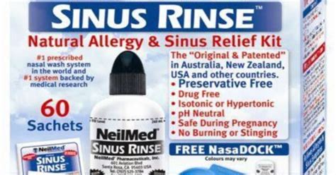 Buy Neilmed Sinus Rinse Kit 60 Sachet Dock Pharmacy