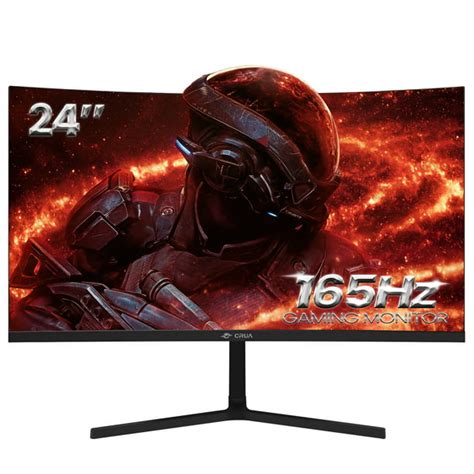 CRUA 24" 144Hz/165Hz Curved Gaming Monitor - FHD 1080P Frameless ...