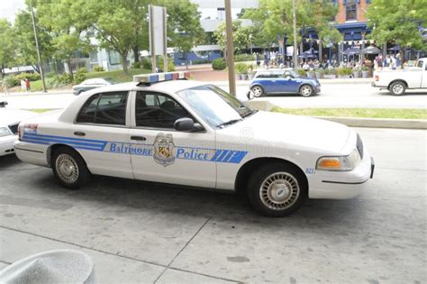 Baltimore City Police Cruiser Redaktionelles Stockfotografie Bild Von