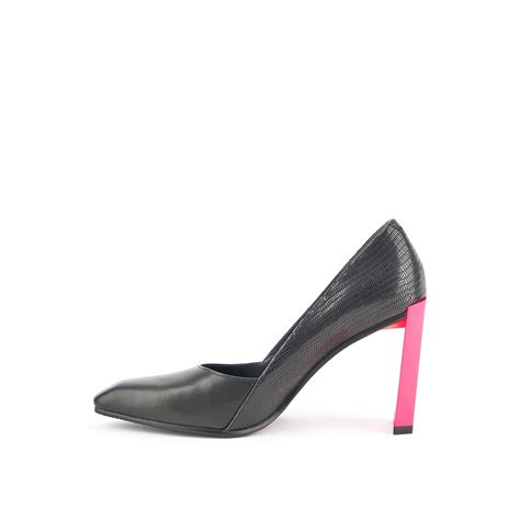 United Nude Tara Pump Hi Black Pink Heel Issimo Shoes