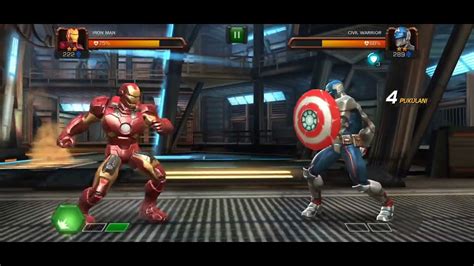 Marvel Contest Of Champions Iron Man Vs Civil Warior Mcoc Mcocgameplay Youtube