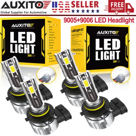 Auxito Led Headlight Bulbs Combo High Low Beam K Super