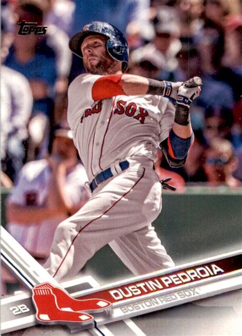 2017 Topps Dustin Pedroia Boston Red Sox 130 MLB Baseball Sports Card