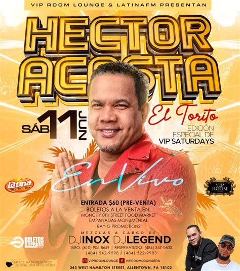 HECTOR ACOSTA EL TORITO Tickets BoletosExpress