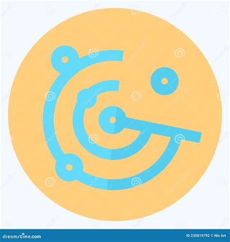 Icon Radar Flat Style Simple Illustration Editable Stroke Stock