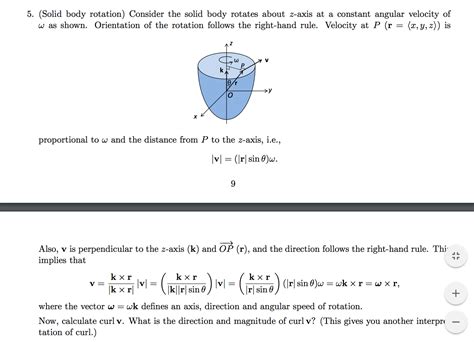 Solved Consider The Solid Body Rotates About Z Axis At A Chegg