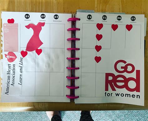 Go red for women campaign : r/HappyPlanners