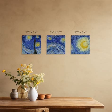 Starry Night Canvas Wall Art Set of 3 - Magic Decor