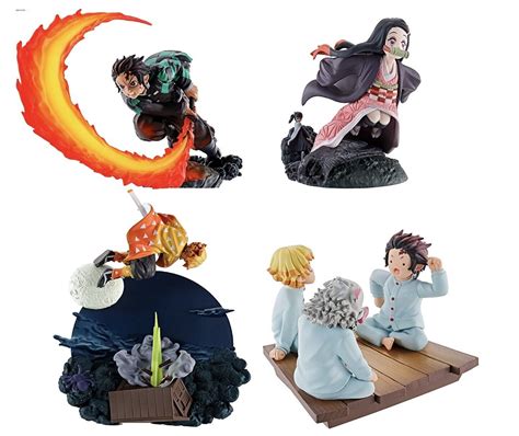 New Demon Slayer Kimetsu No Yaiba Petit Diorama Miniature Figure Set