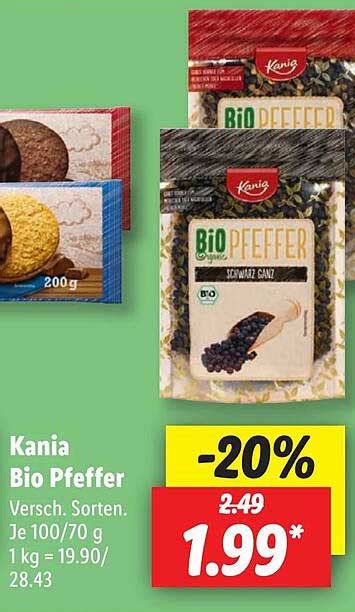 Kania Bio Pfeffer Angebot Bei Lidl 1Prospekte De