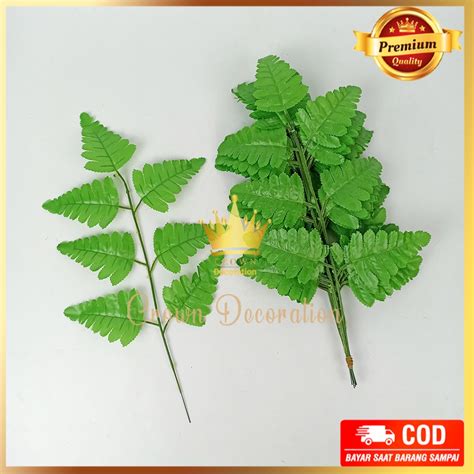 Jual DAUN PAKIS LEATHER FERN ARTIFICIAL DAUN PAKU LAUT DEKORASI