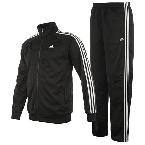 Mens Black Adidas Tracksuit Portia Barbour