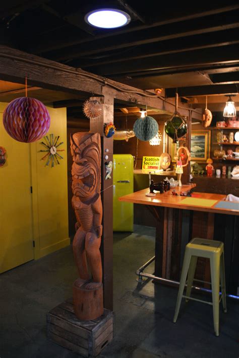 What Lies Beneath? A Tiki Bar Basement - Eclectic - Basement - Portland ...