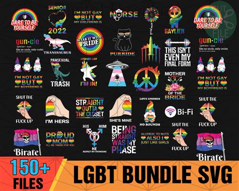 120 LGBT Bundle SVG Lgbt Pride Svg Rainbow Svg Gay Svg SilkySVG