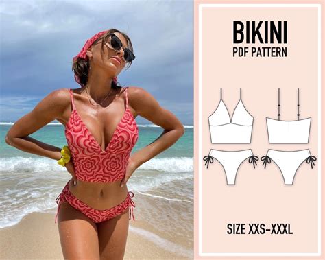 Bikini Pattern PDF Sewing Pattern Swimsuit Pattern PDF Etsy UK