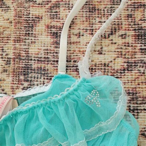 Victoria S Secret Tops Nwt Victorias Secret Lingerie Baby Doll Top Y2k Blue Sz Small Poshmark
