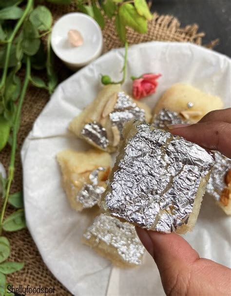 Coconut Burfi Recipe Coconut Barfi With Milk Powder Shellyfoodspot