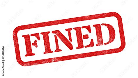 fined red rubber stamp isolated  transparent background