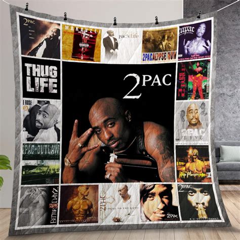 Tupac Shakur Albums Cover Poster Quilt Gift For Christmas, Birthday, Thanksgiving Version 1 ...