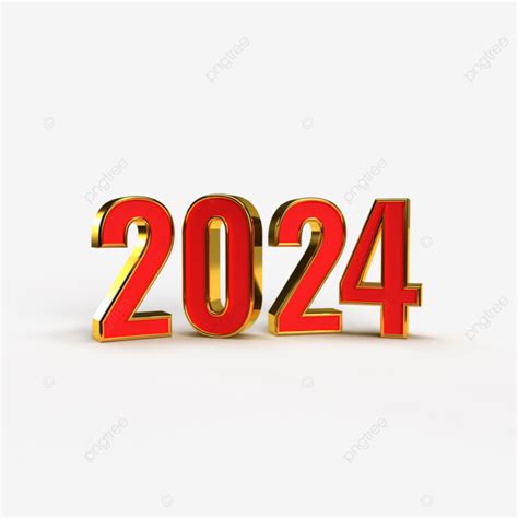 Feliz Ano Novo 2024 Números 3d Dourados PNG Feliz Ano Novo 2024 Ouro