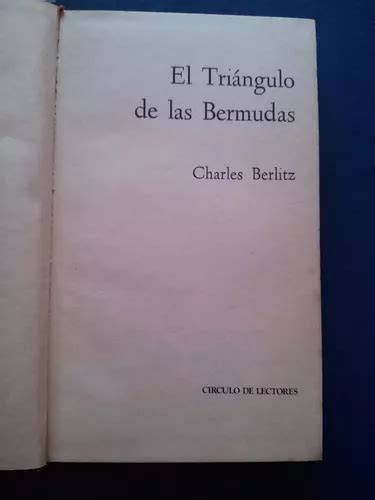 El Triangulo De Las Bermudas Charles Berlitz Mercadolibre