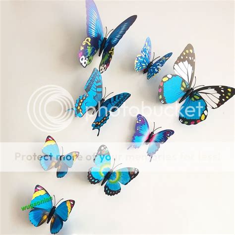 12pcs 3d Pvc Butterflies Diy Butterfly Art Decal Home Decor Wall Mural Stickers Ebay