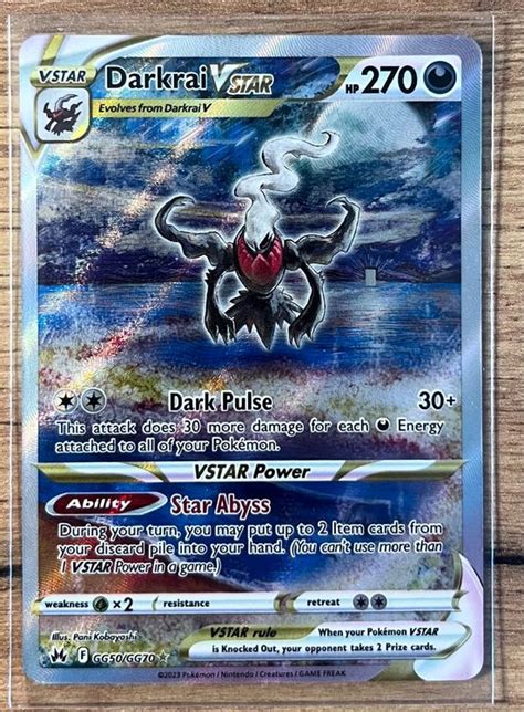 Darkrai Vstar Gg Pokemon Galarian Gallery Crown Zenith Acheter