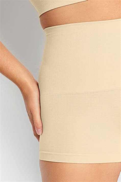 Plus Size Nude Seamless Control High Waisted Shorts Yours Clothing