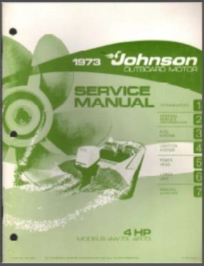 1973 Johnson Outboard Service Manuals