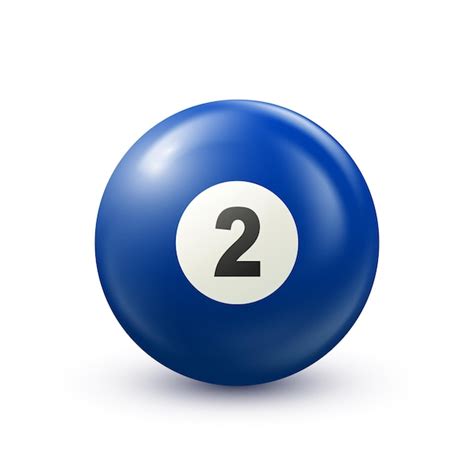 Boule De Billard Bleu Avec Numéro 2 Snooker Ou Boule De Loterie Sur