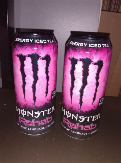 2x Monster Energy Rehab Pink Lemonade Two 2 Full Sealed 155 Oz