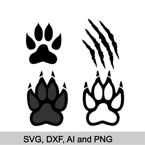 Tiger Paw Print Vector at Vectorified.com | Collection of Tiger Paw ...