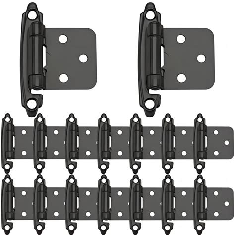 Cabinet Hinges, 16 Pack Black 1/2inch Overlay Cabinet Door Hinges ...