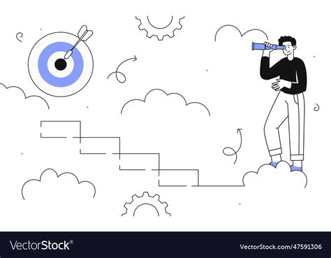 Vision of future line concept Royalty Free Vector Image