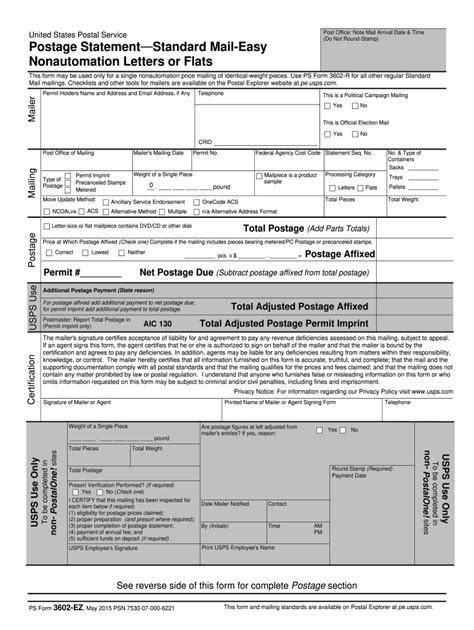 Form Usps Ps Ez Fill Online Printable Fillable Blank