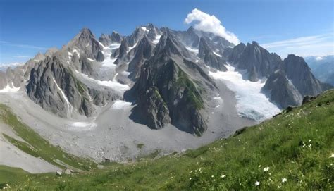 Premium Photo Mont Blanc Mountain Massif Summer Landscape