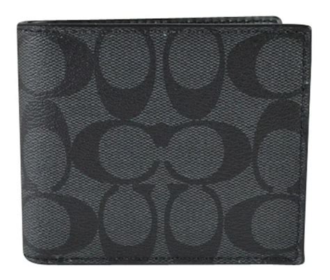 Cartera Coach Original Piel Negra Para Hombre Nueva Envío Gratis