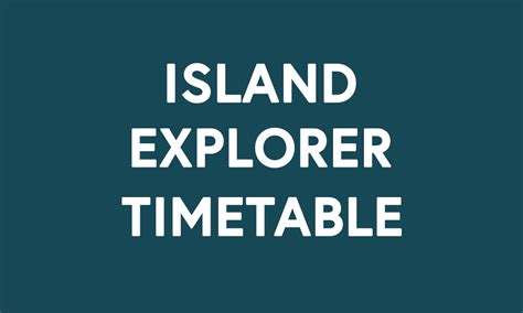 Rottnest Bus Timetable - Island Explorer & Shuttle Bus