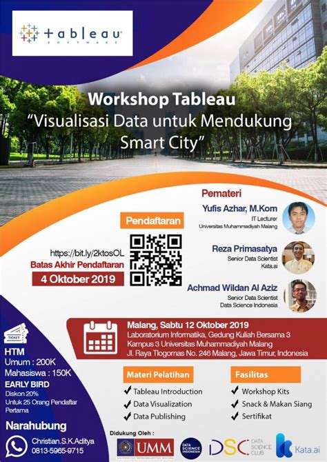 Workshop Tableau Visualisasi Data Untuk Mendukung Smart City