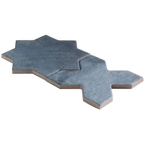 Shop Parma Denim Blue Matte Star And Denim Blue Matte Cross Inch