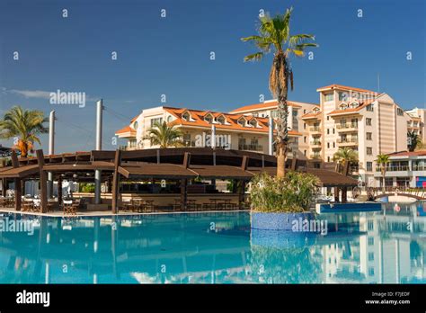 Beach hotel in Turkey with pool Stock Photo - Alamy