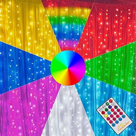 Twinkle Star Rideau Lumineux De Fen Tre Led Arc En Ciel Rvb