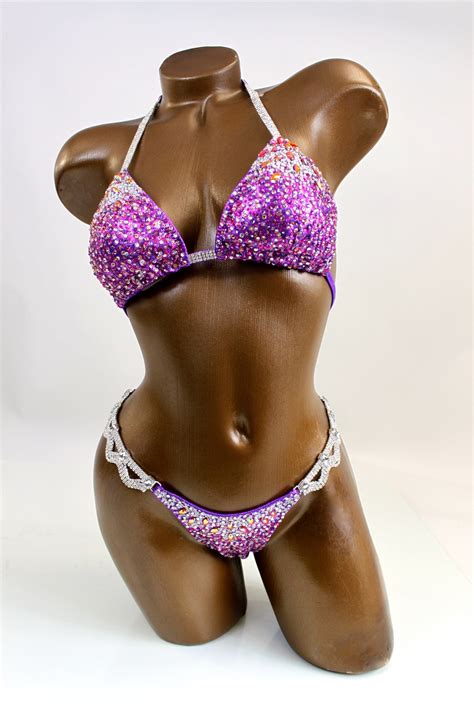 Npc Ifbb Competition Bikini Purple Fuchsia Inspiration Etsy