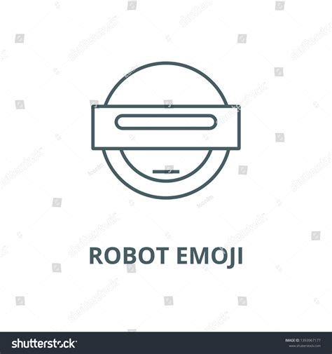 Robot Emoji Vector Line Icon Linear Stock Vector (Royalty Free ...