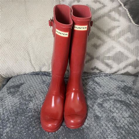 Hunter Wellies Ladies Original Tall Uk Size 5 Uk Depop