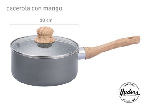 Batería De Cocina Hudson Antiadherente Granito 5 Piezas Hudson Cocina