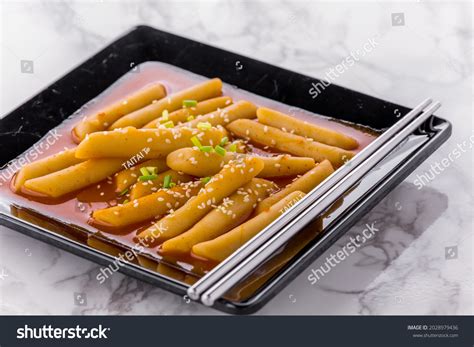 Tteokbokki Korean Hot Spicy Rice Cake Stock Photo Shutterstock