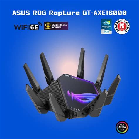 ส่งจากไทย Asus Rog Rapture Gt Axe16000 เราเตอร์ Wifi 6e แบบ Quad Band