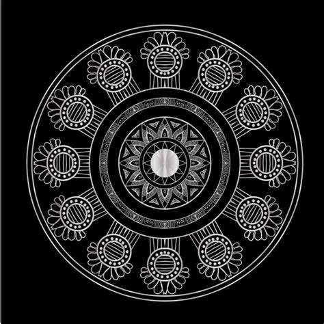 Premium Vector Luxury Mandala On Black Background